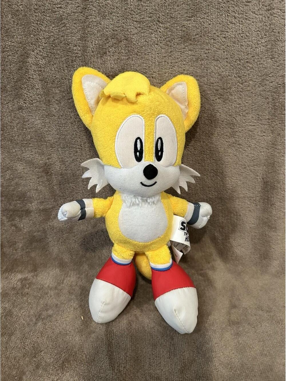 Sonic The Hedgehog - TAILS - 9" Yellow Plush Stuffed Animal Sega Clean